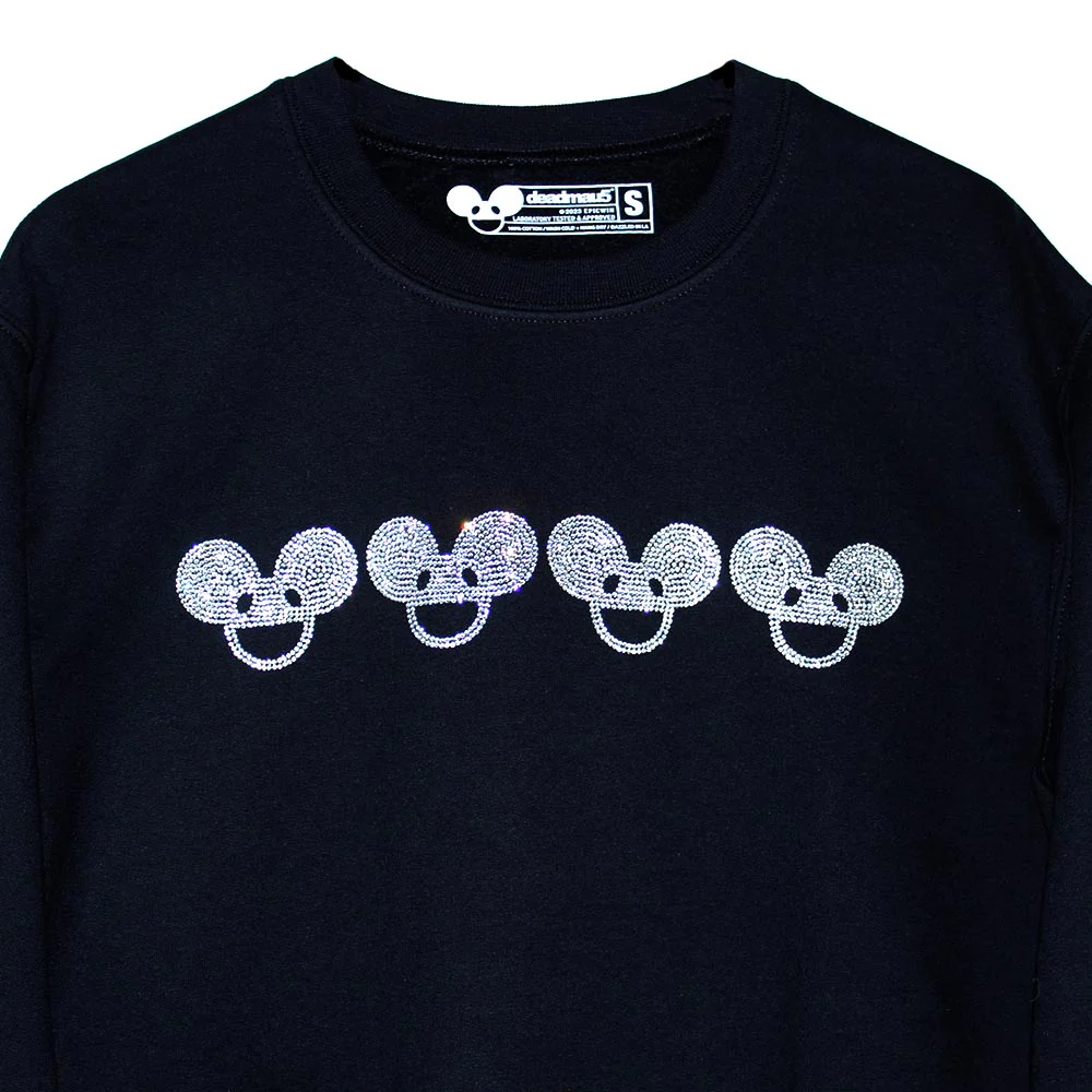 Black Bedazzled Crewneck Sweater - Image 2