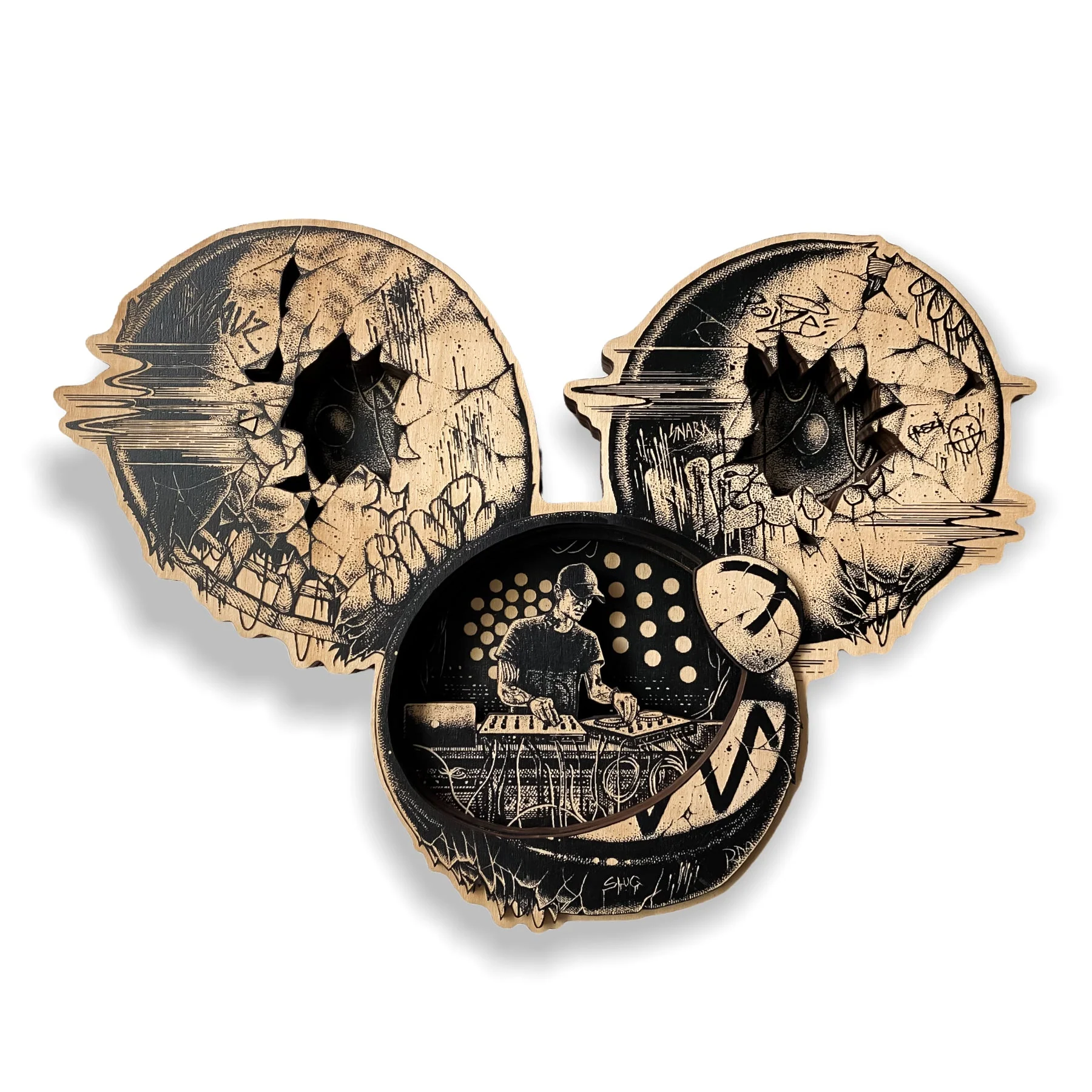 deadmau5 x Paul Jackson - limited edition wood art print - Image 3