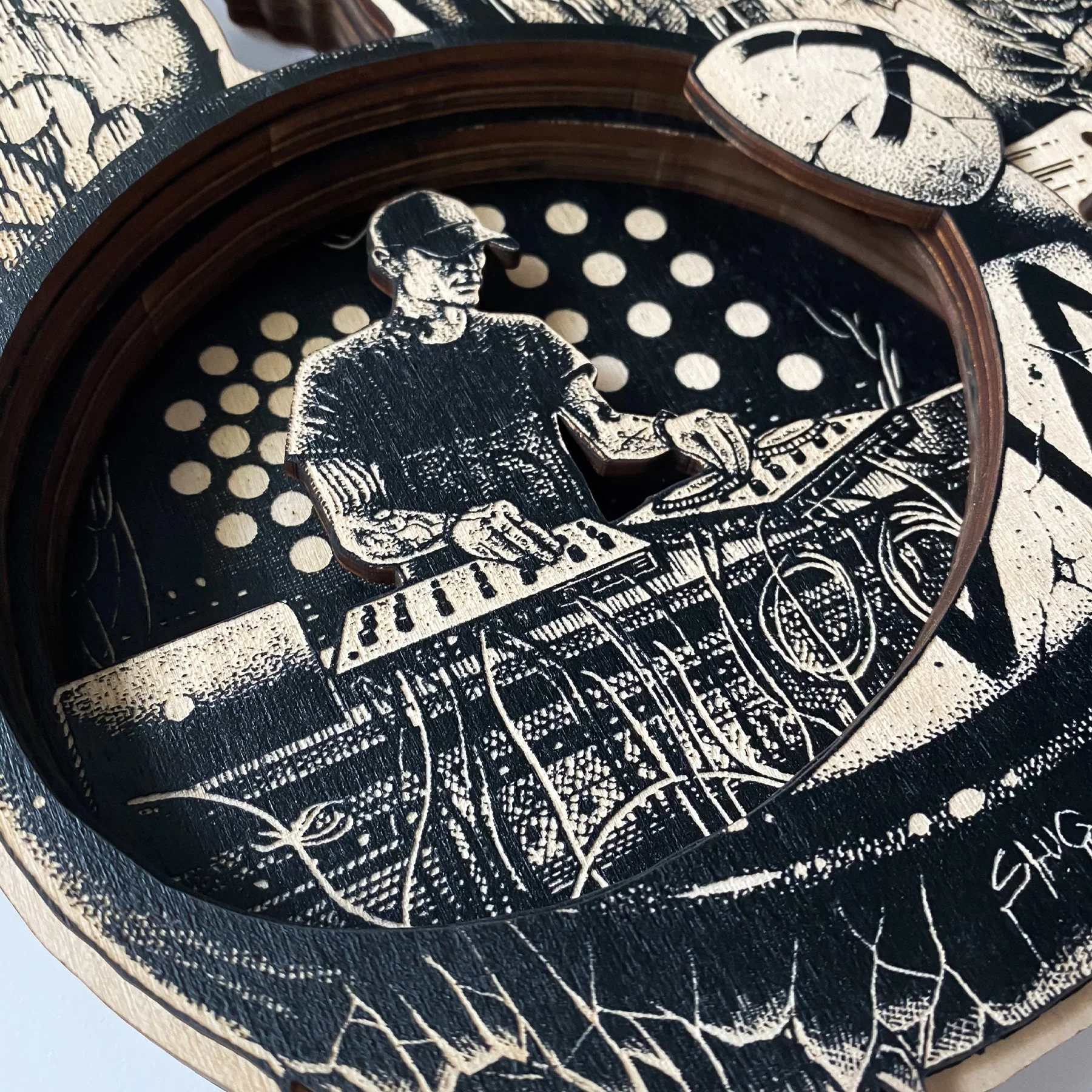 deadmau5 x Paul Jackson - limited edition wood art print - Image 5